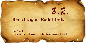 Breslmayer Rodelinda névjegykártya